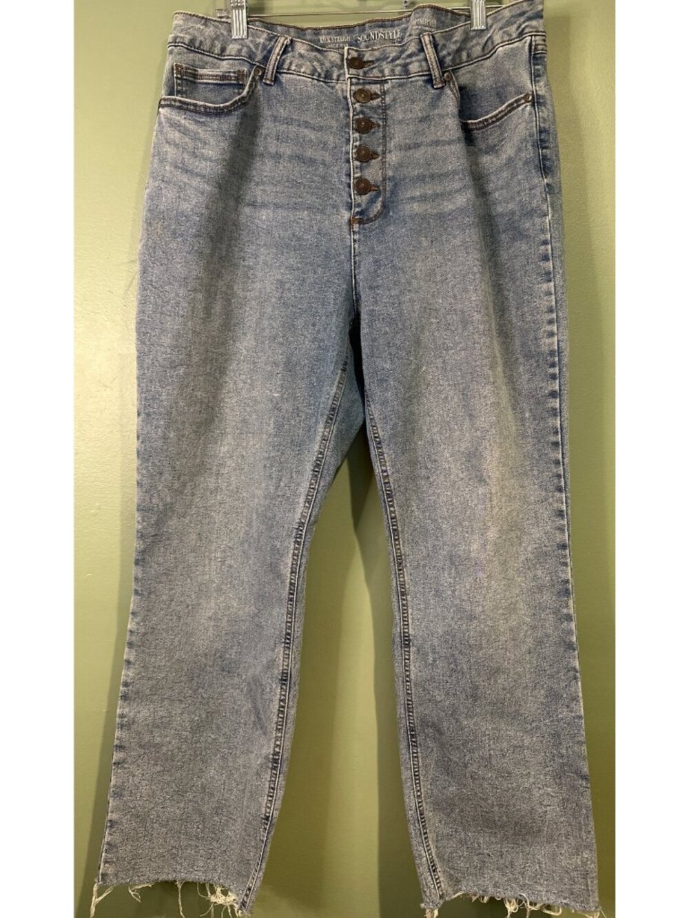Comfort Stretch Sound Style Women’s Size 14 Y2K Kick Straight Ankle Jeans Retro